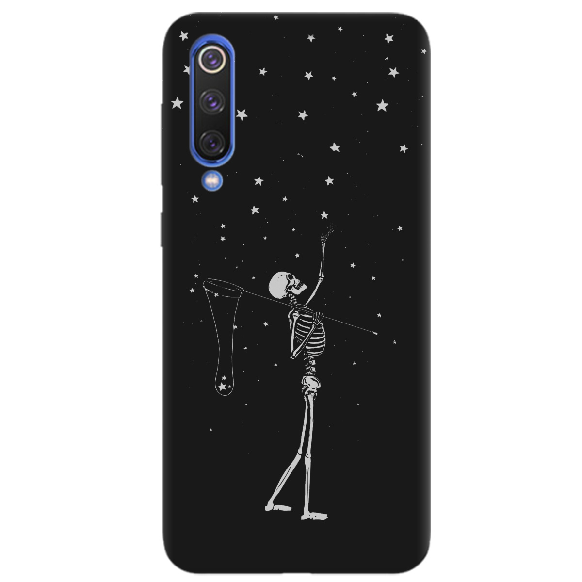 Чехол для Xiaomi Mi 9 черный матовый soft touch Stars night - фото 1 - Чехлы для телефонов