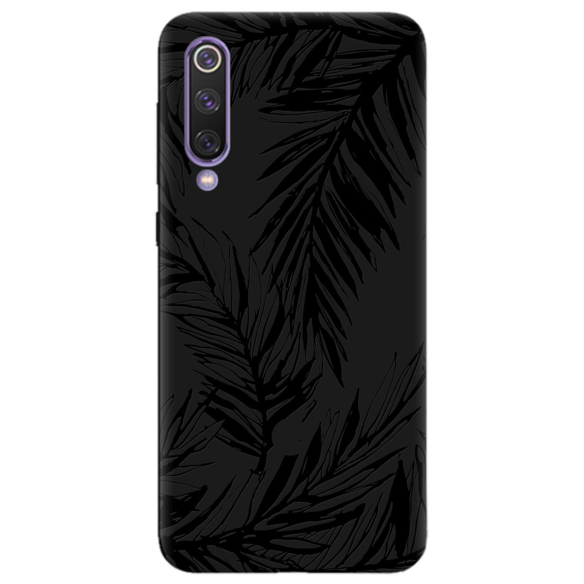 Чехол для Xiaomi Mi 9 SE черный матовый soft touch Tropics - фото 1 - Чехлы для телефонов