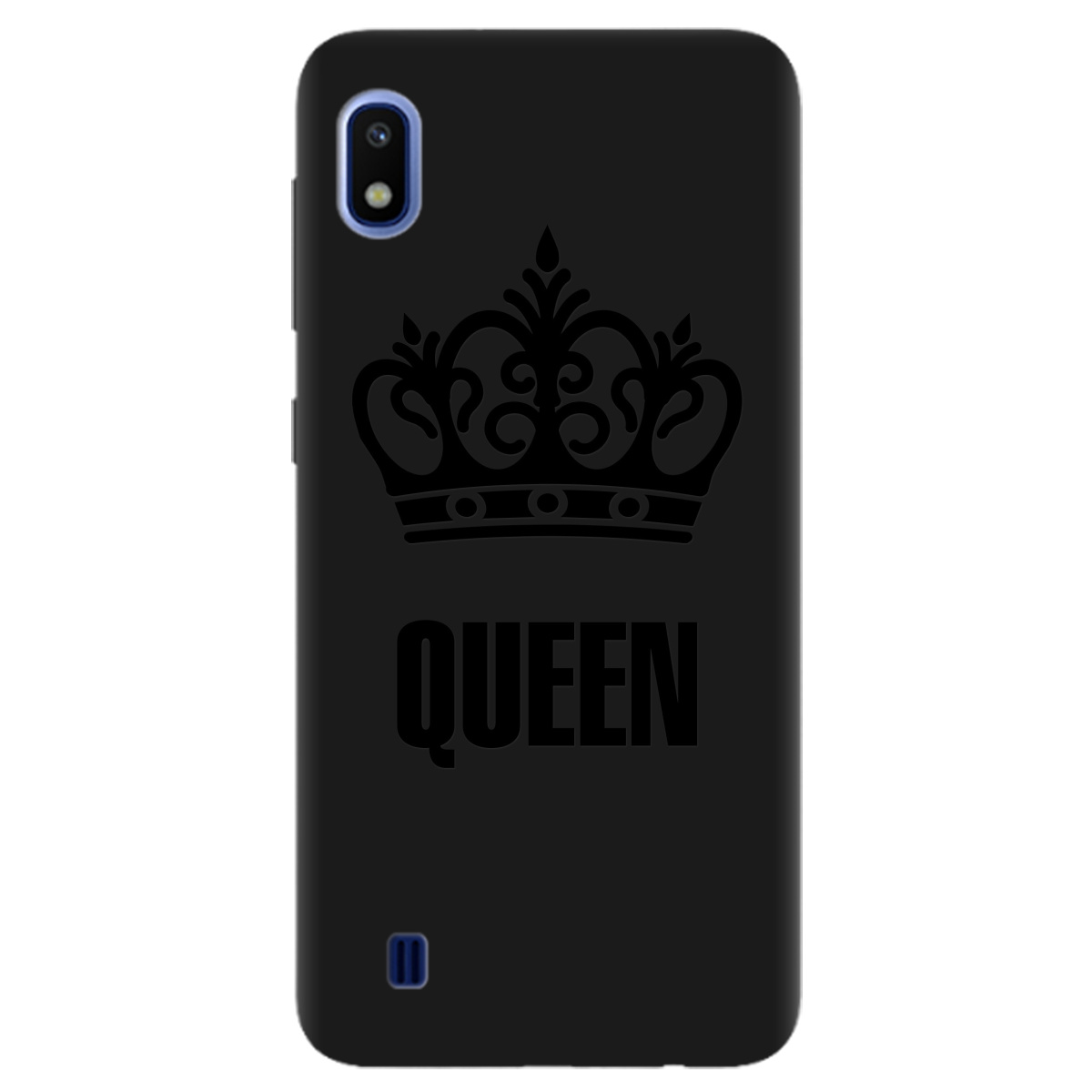 Чехол для Samsung Galaxy A10 черный матовый soft touch Queen - фото 1 - Чехлы для телефонов