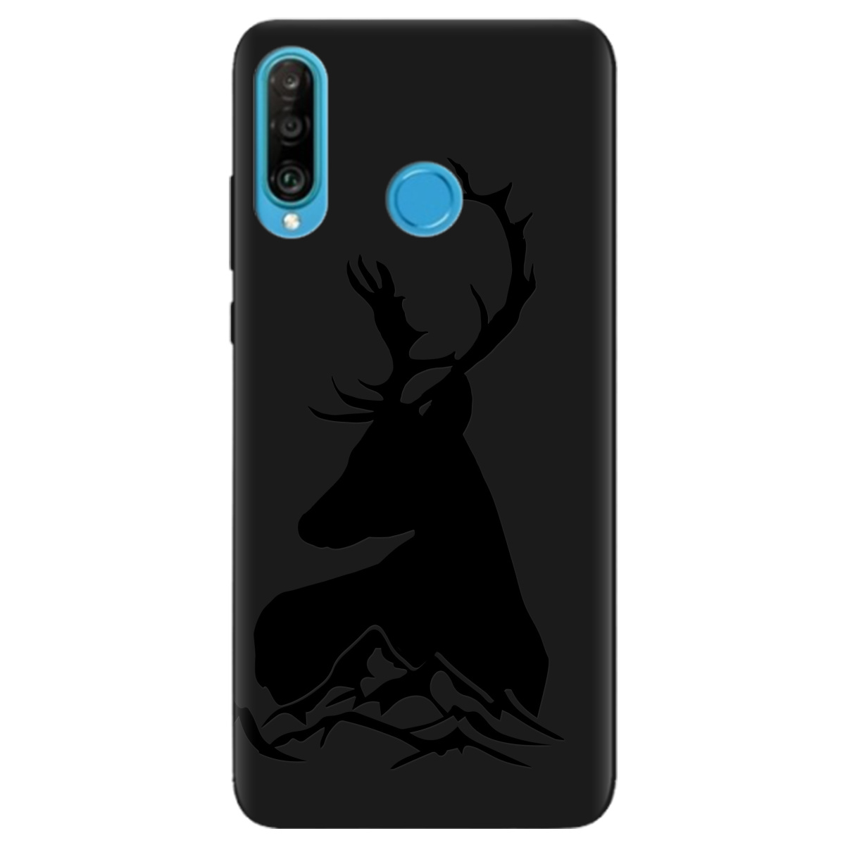 Чехол для Huawei P30 Lite черный матовый soft touch Moral - фото 1 - Чехлы для телефонов