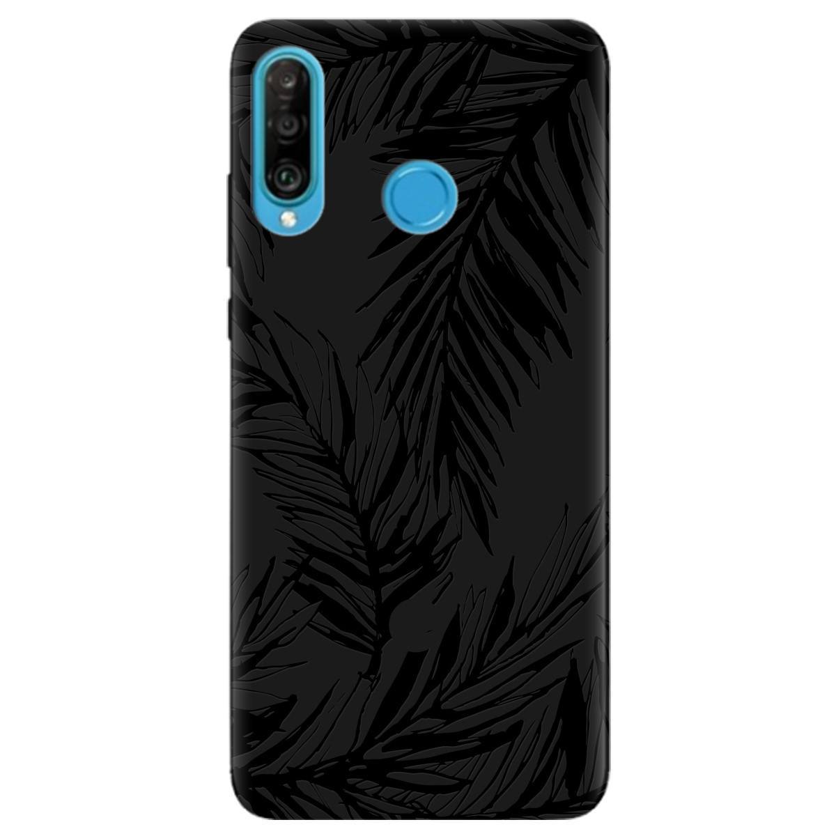 Чехол для Huawei P30 Lite черный матовый soft touch Tropics - фото 1 - Чехлы для телефонов