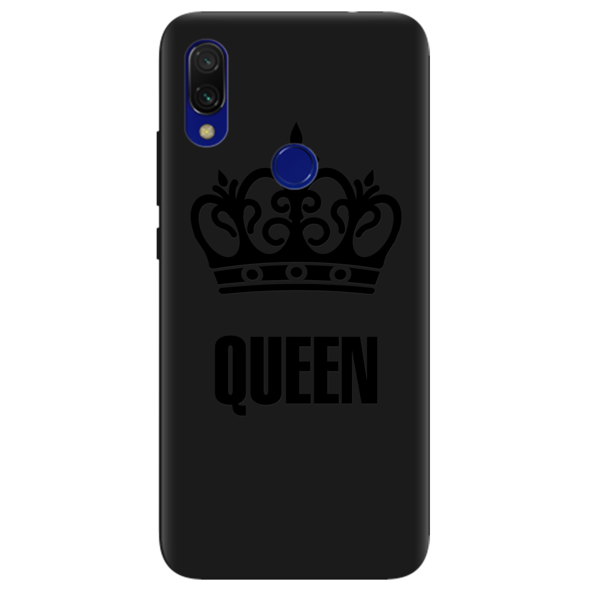 Чехол для Xiaomi Redmi 7 черный матовый soft touch Queen - фото 1 - Чехлы для телефонов