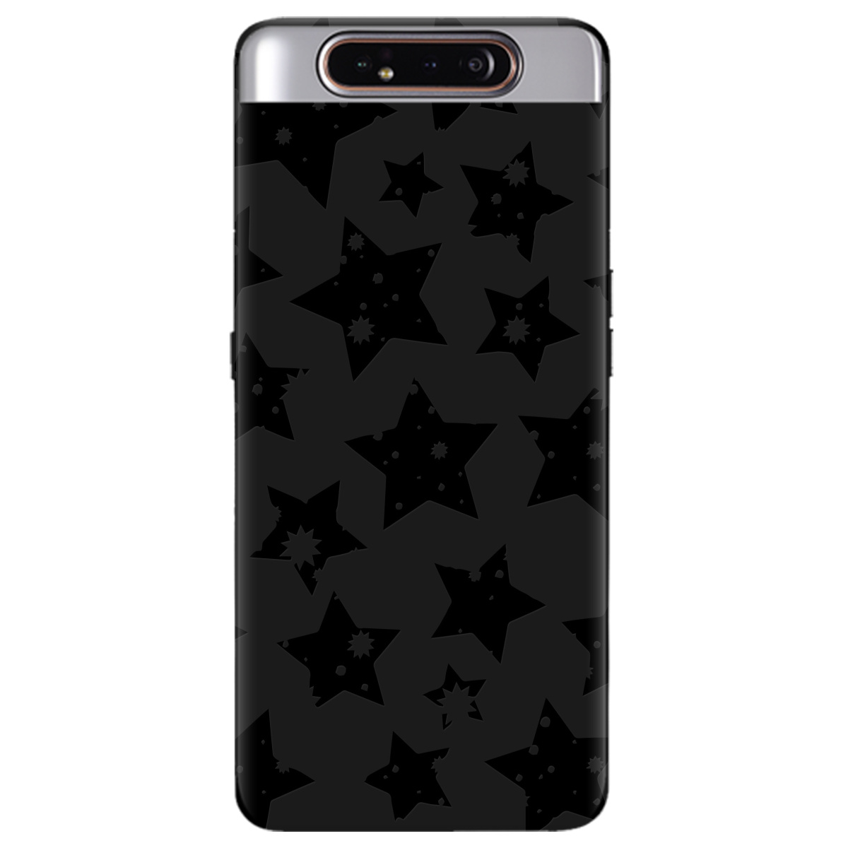 Чехол для Samsung Galaxy A80 черный матовый soft touch Black Star - фото 1 - Чехлы для телефонов