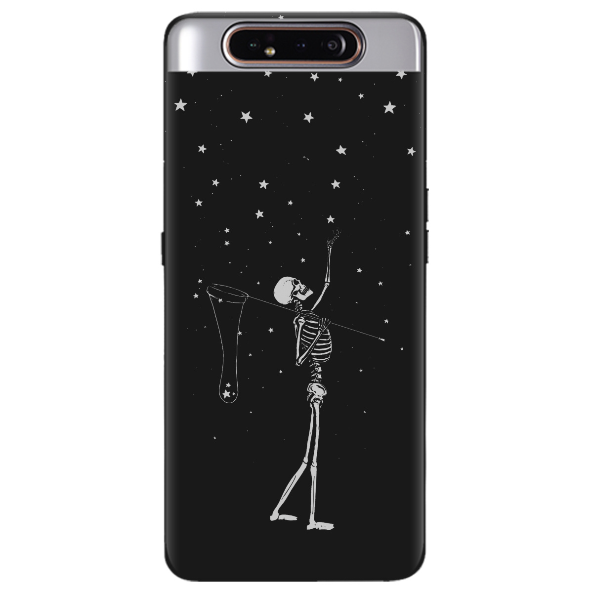 Чехол для Samsung Galaxy A80 черный матовый soft touch Stars night - фото 1 Чехол для Samsung Galaxy A80 черный матовый soft touch Stars night - фото 1 - Чехлы для телефонов