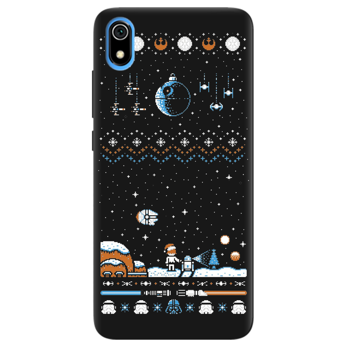 Чехол для Xiaomi Redmi 7A черный матовый soft touch Star wars - фото 1 - Чехлы для телефонов