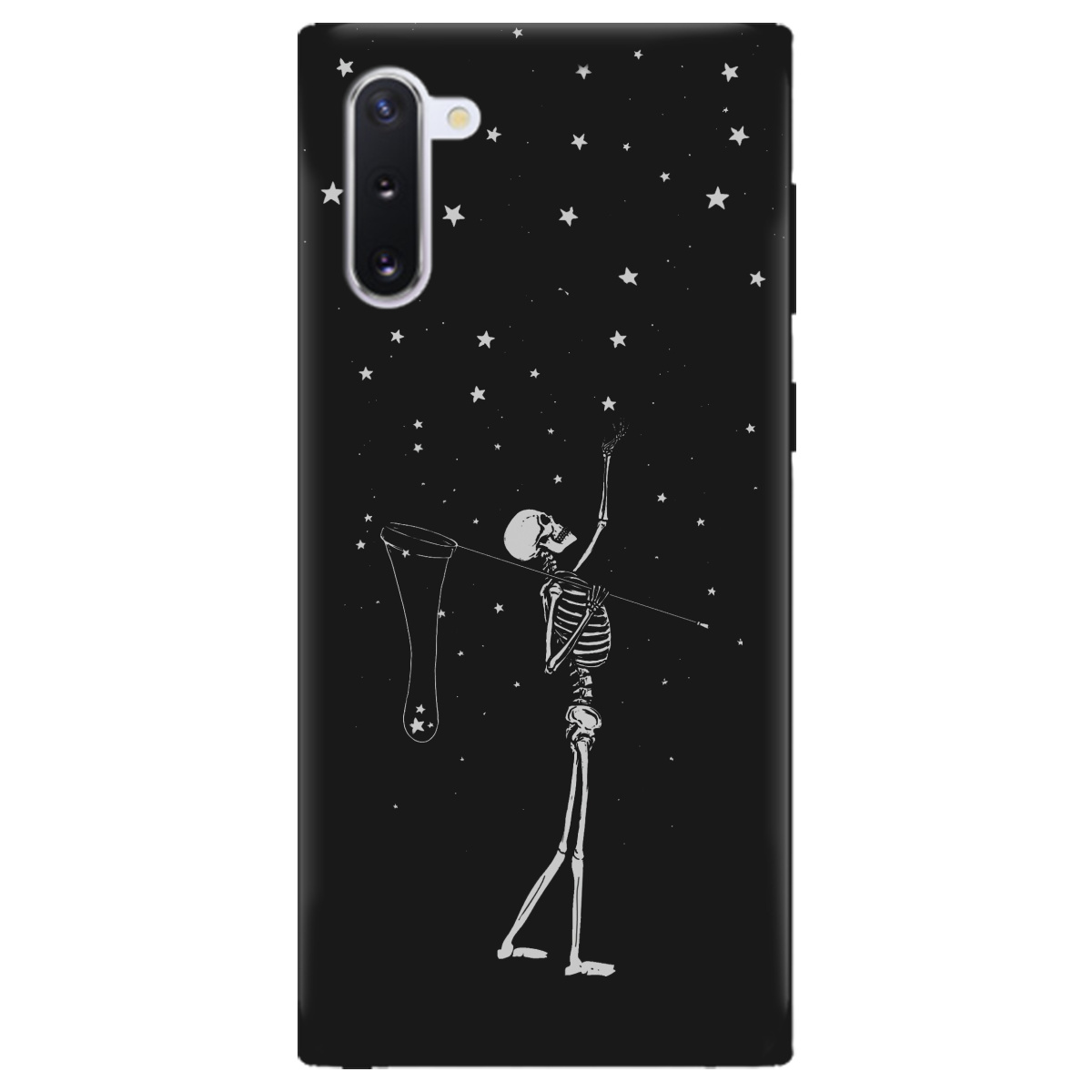 Чохол для Samsung Galaxy Note 10 чорний матовий soft touch Stars night - фото 1 - Чохли для телефонів