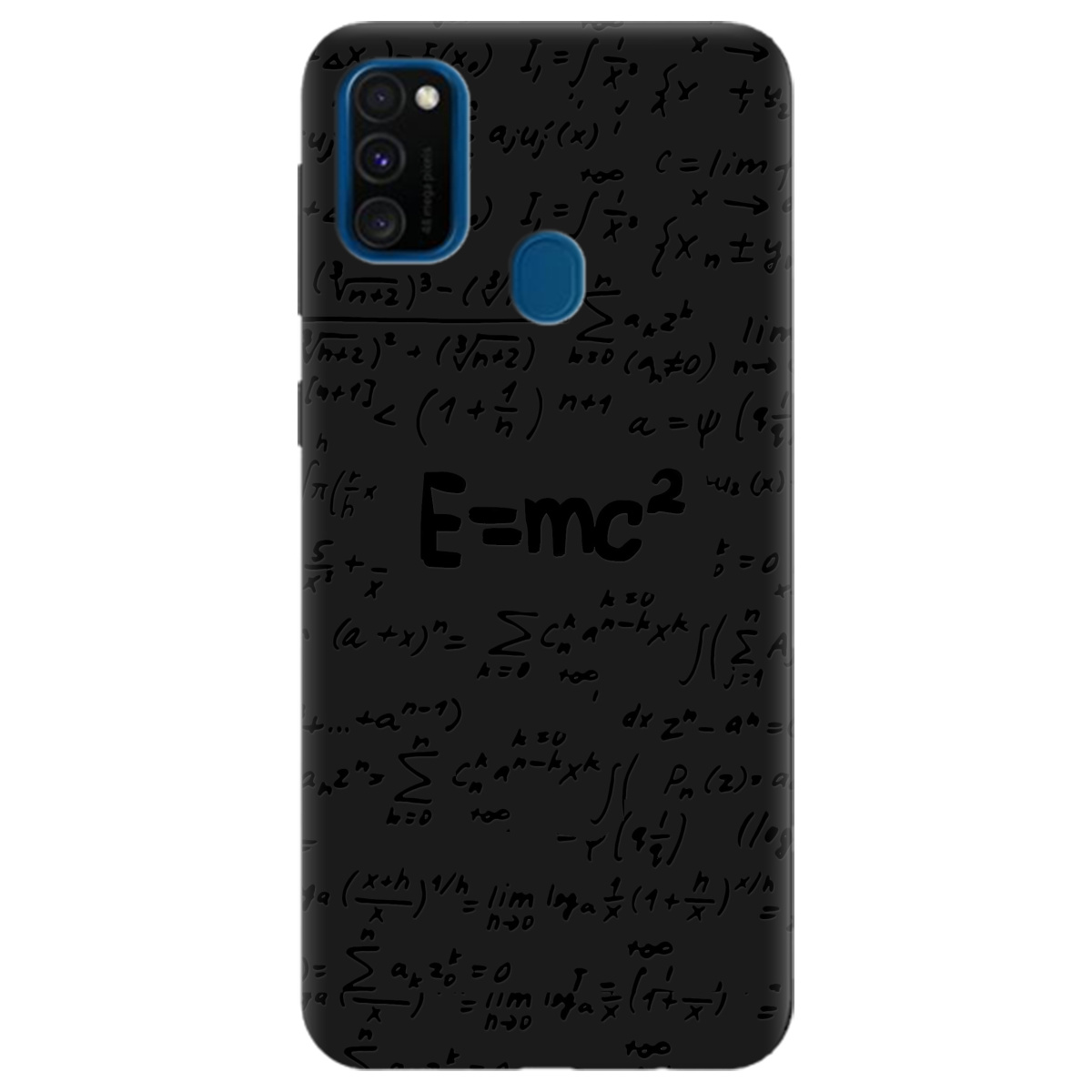 Чехол для Samsung Galaxy M30s черный матовый soft touch Black Einstein - фото 1 - Чехлы для телефонов