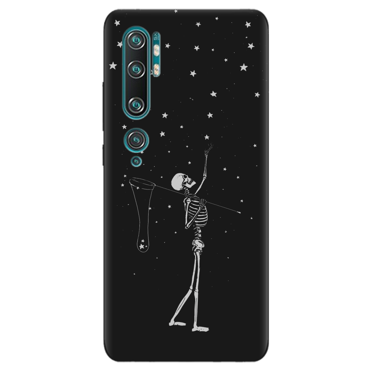 Чохол для Xiaomi Mi Note 10 чорний матовий soft touch Stars night - фото 1 - Чохли для телефонів