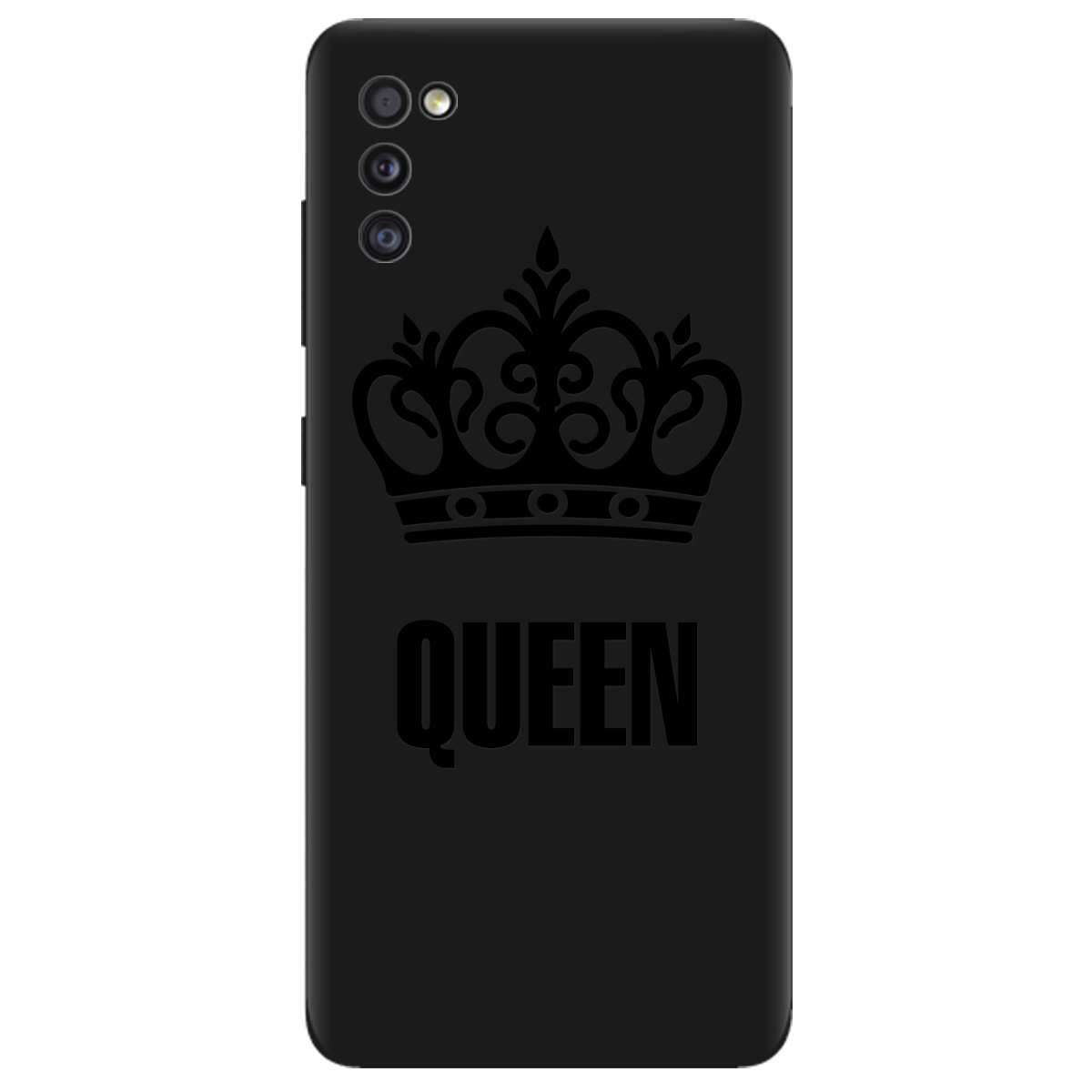 Чехол для Samsung Galaxy A41 черный матовый soft touch Queen - фото 1 - Чехлы для телефонов