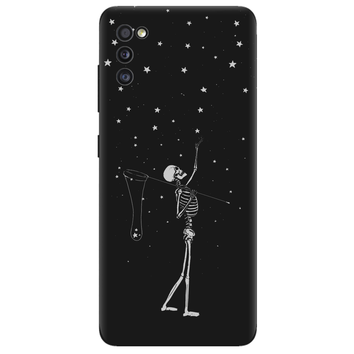 Чохол для Samsung Galaxy A41 чорний матовий soft touch Stars night - фото 1 - Чохли для телефонів