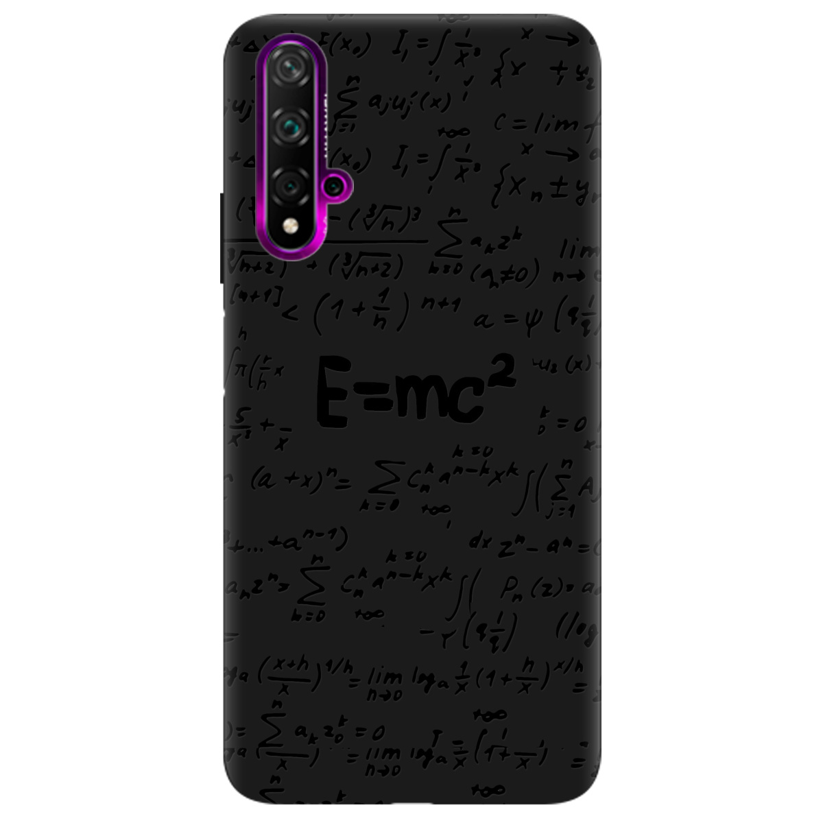 Чехол для Huawei Nova 5T черный матовый soft touch Black Einstein - фото 1 Чехол для Huawei Nova 5T черный матовый soft touch Black Einstein - фото 1 - Чехлы для телефонов