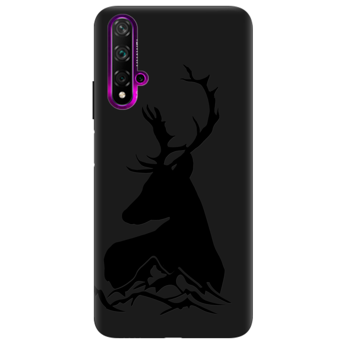 Чехол для Huawei Nova 5T черный матовый soft touch Moral - фото 1 - Чехлы для телефонов