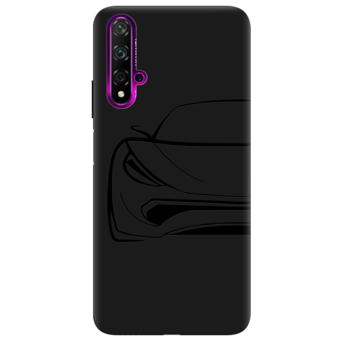 Чехол для Huawei Nova 5T черный матовый soft touch Sport Car - фото 1 Чехол для Huawei Nova 5T черный матовый soft touch Sport Car - фото 1 - Чехлы для телефонов