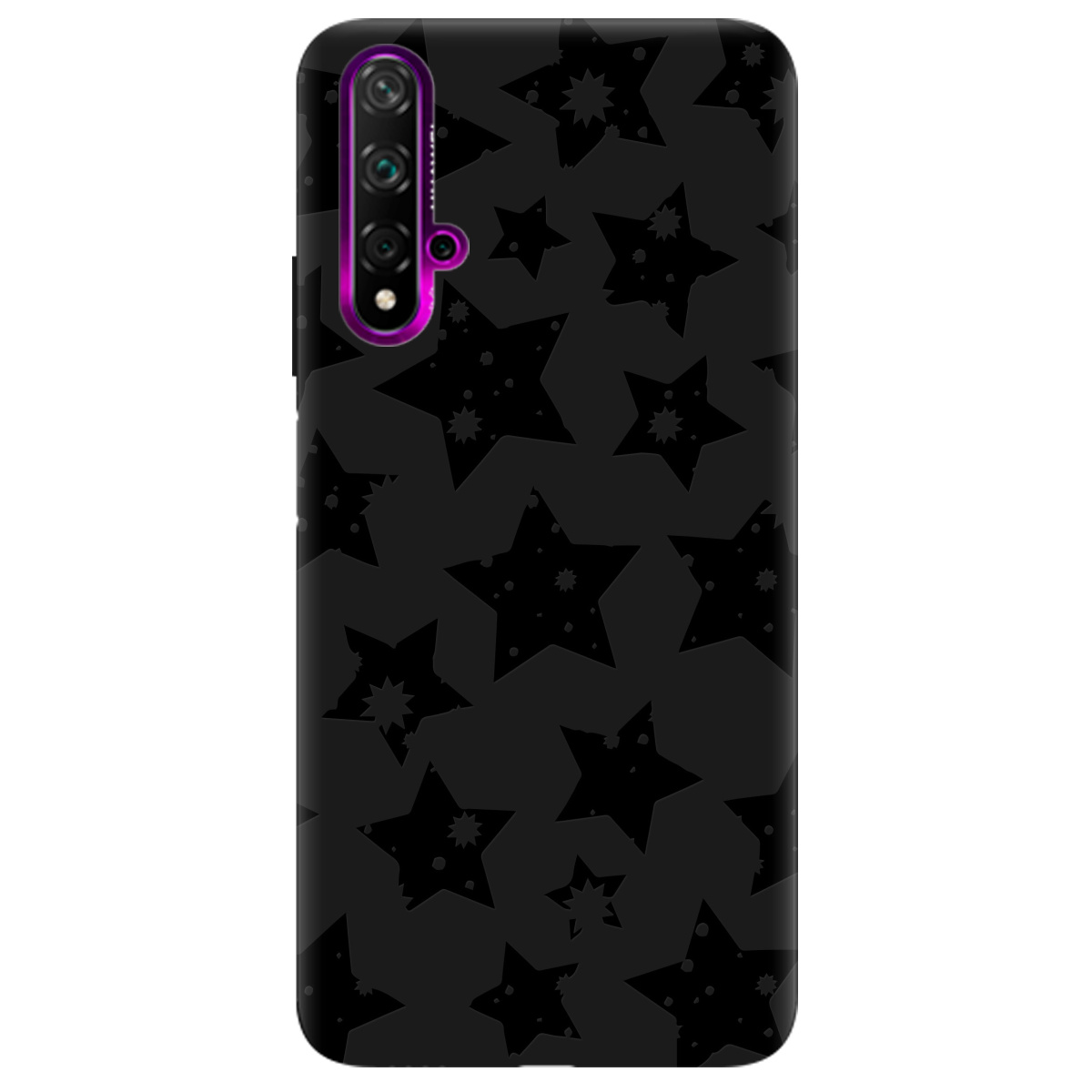 Чехол для Huawei Nova 5T черный матовый soft touch Black Star - фото 1 - Чехлы для телефонов