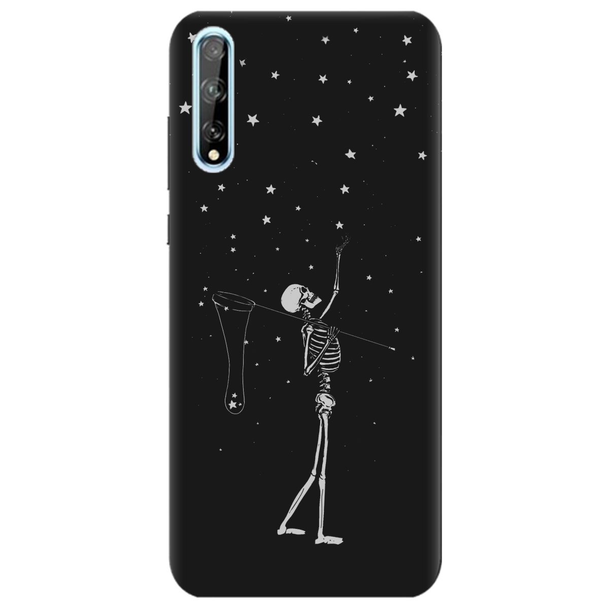 Чехол для Huawei P Smart S черный матовый soft touch Stars night - фото 1 Чехол для Huawei P Smart S черный матовый soft touch Stars night - фото 1 - Чехлы для телефонов