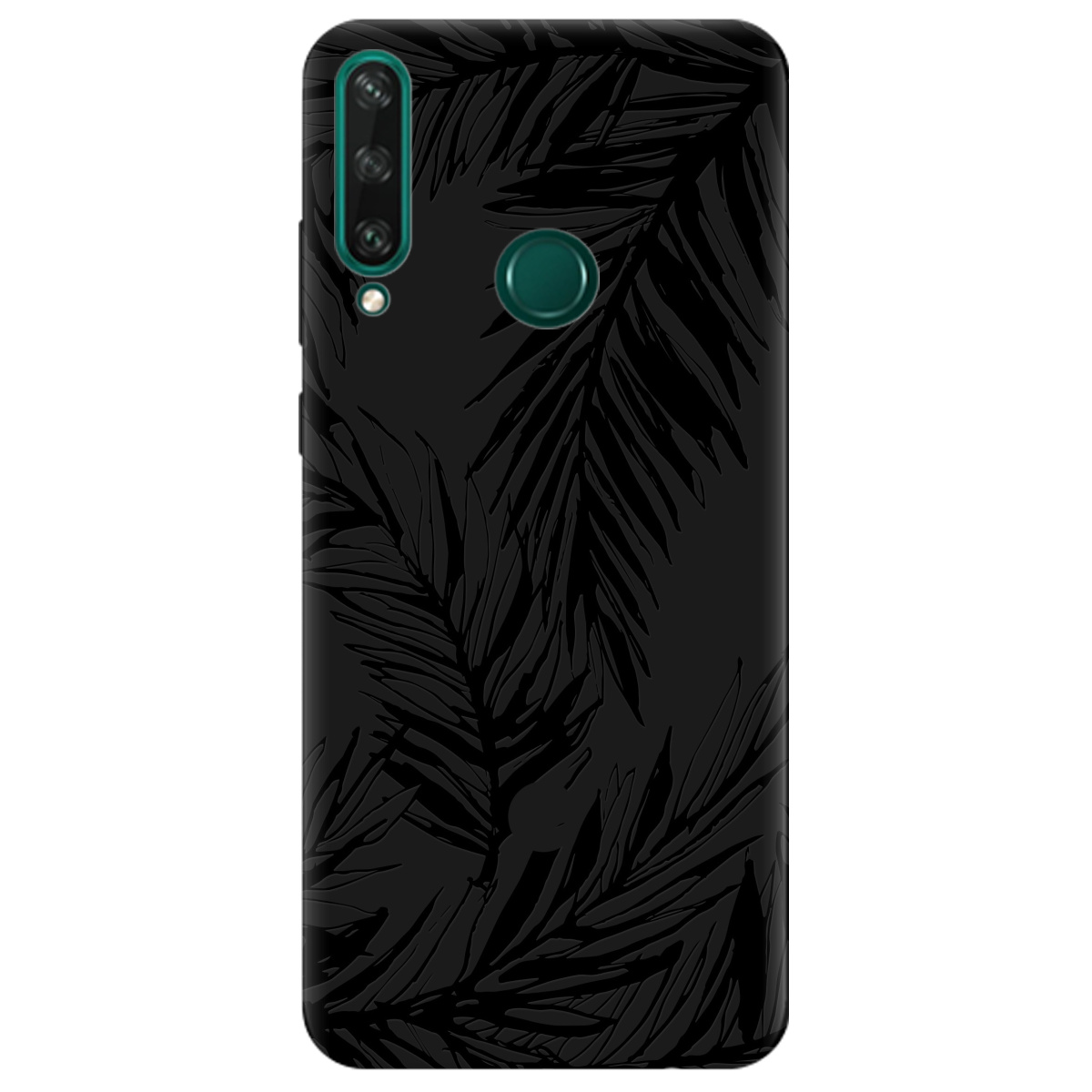 Чехол для Huawei Y6p черный матовый soft touch Tropics - фото 1 Чехол для Huawei Y6p черный матовый soft touch Tropics - фото 1 - Чехлы для телефонов