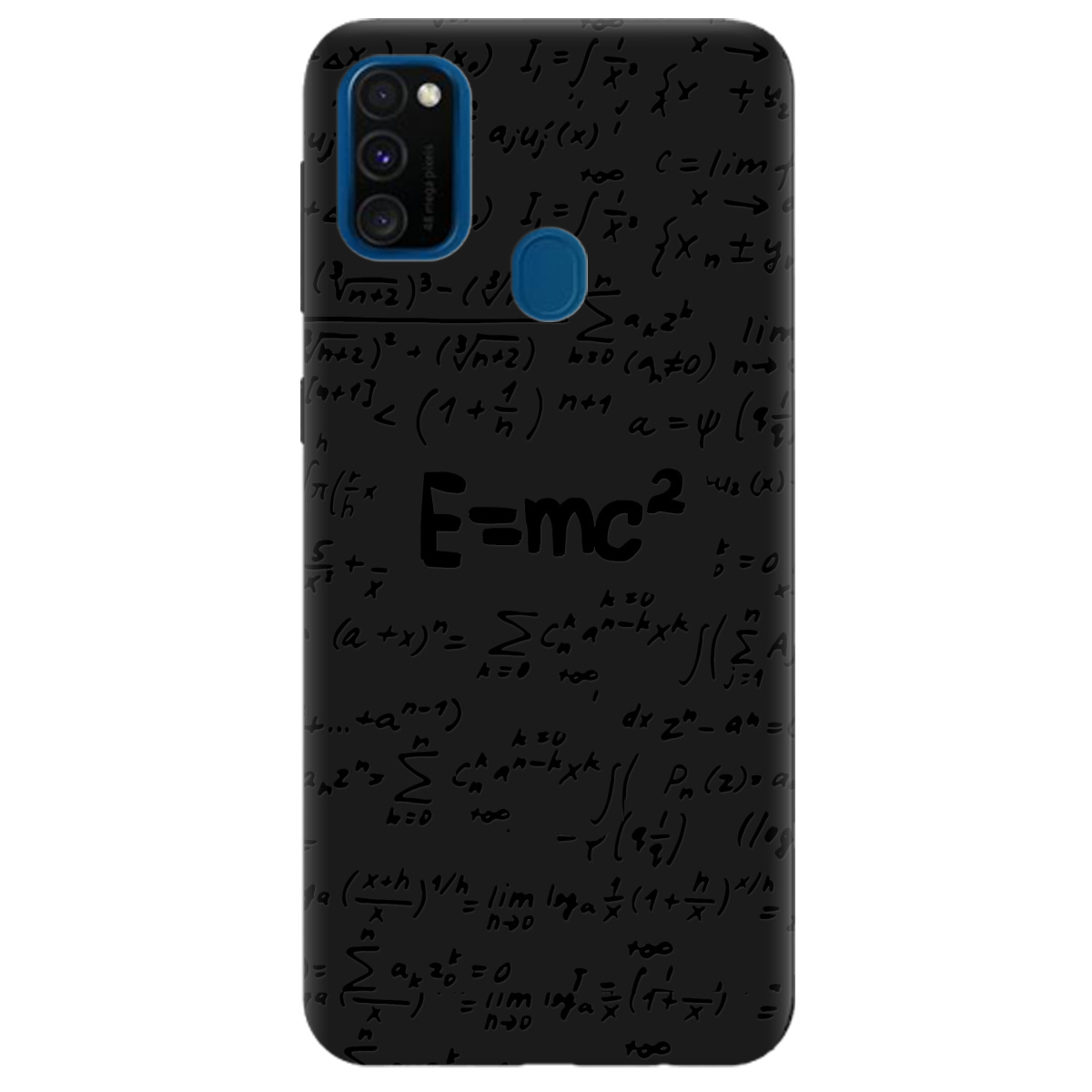 Чехол для Samsung Galaxy M21 черный матовый soft touch Black Einstein - фото 1 - Чехлы для телефонов