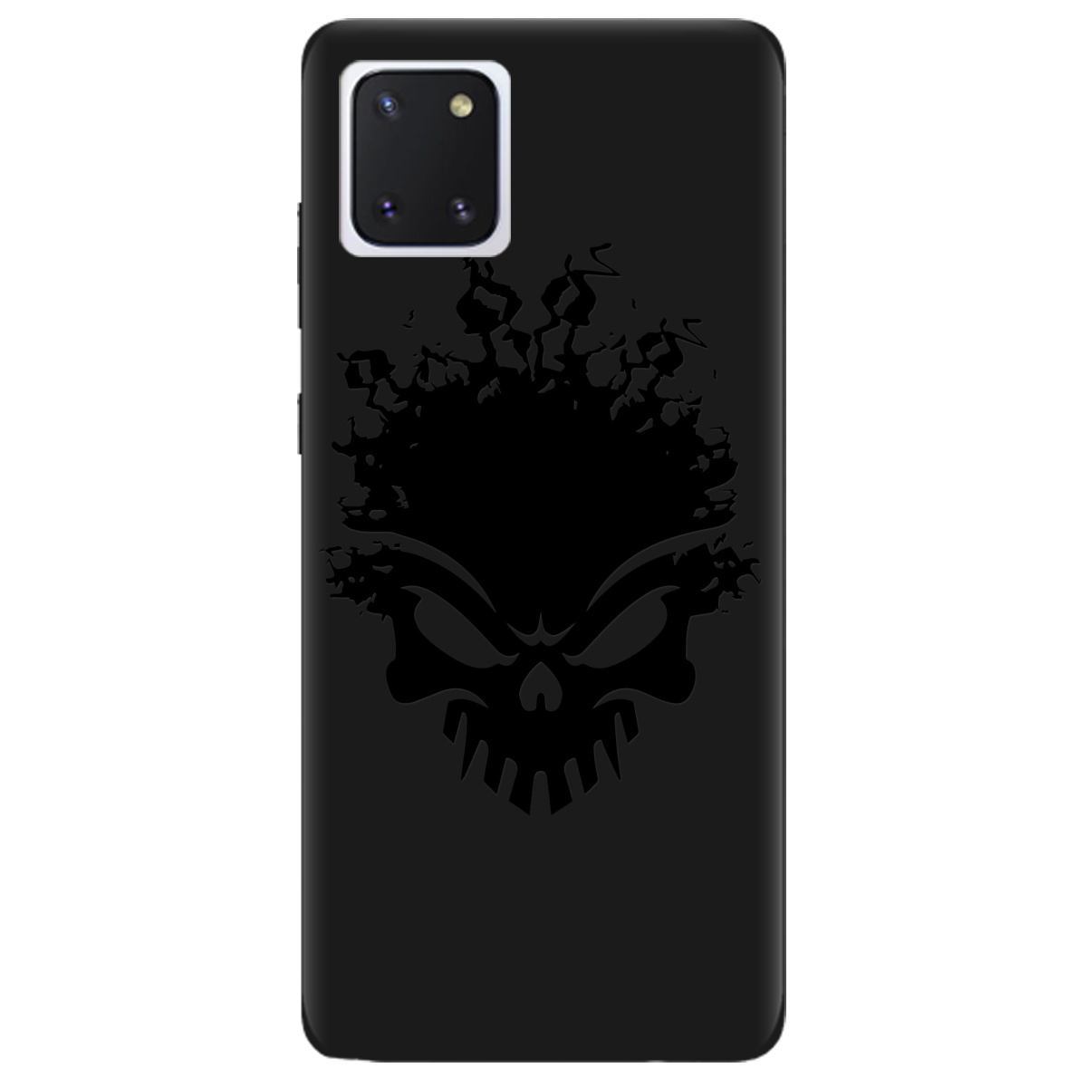 Чехол для Samsung Galaxy Note 10 Lite черный матовый soft touch Ugolek - фото 1 - Чехлы для телефонов