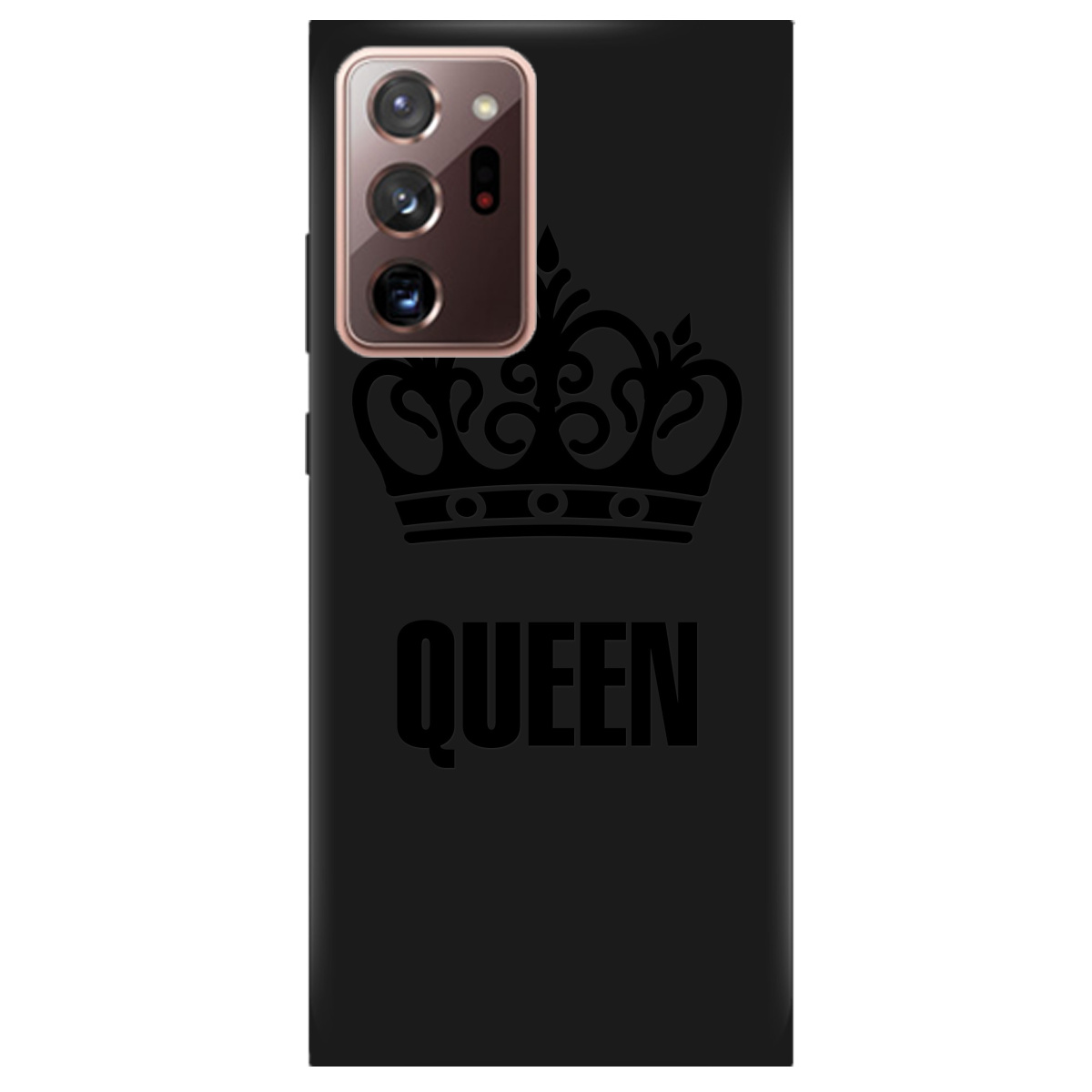 Чехол для Samsung Galaxy Note 20 Ultra черный матовый soft touch Queen - фото 1 Чехол для Samsung Galaxy Note 20 Ultra черный матовый soft touch Queen - фото 1 - Чехлы для телефонов