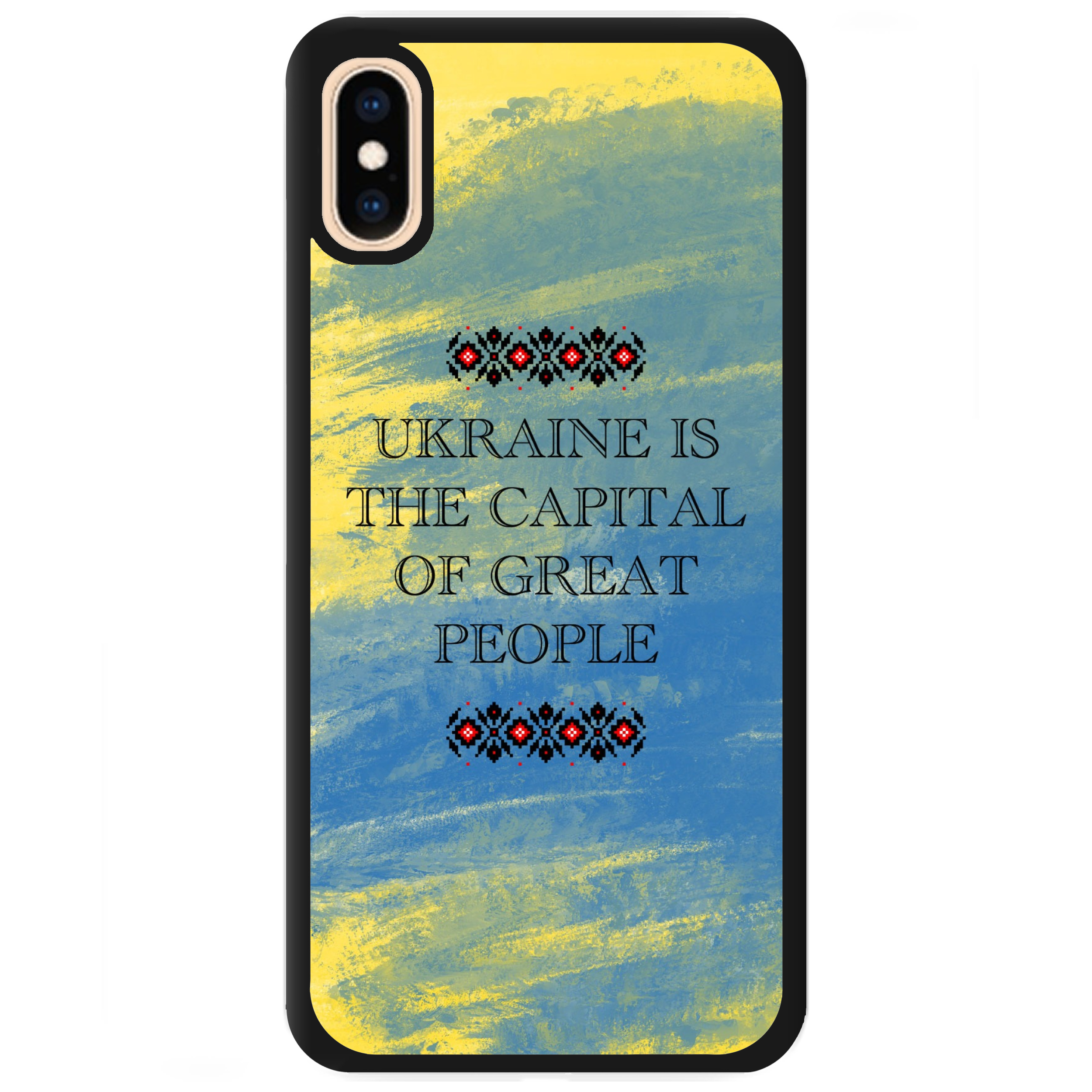 Чохол для Apple iPhone XS 2D пластиковий з чорними силіконовими бортиками Ukraine - фото 1 Чохол для Apple iPhone XS 2D пластиковий з чорними силіконовими бортиками Ukraine - фото 1 - Чохли для телефонів