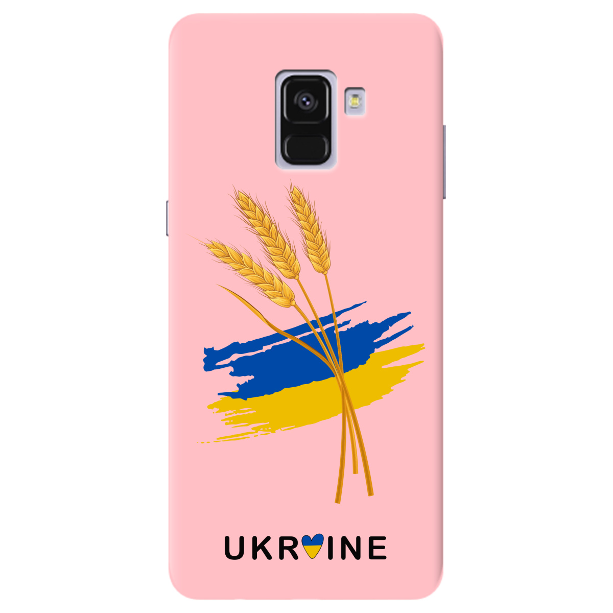 Чохол для Samsung Galaxy A8 2018 ніжно-рожевий матовий soft touch Spikelets - фото 1 - Чохли для телефонів