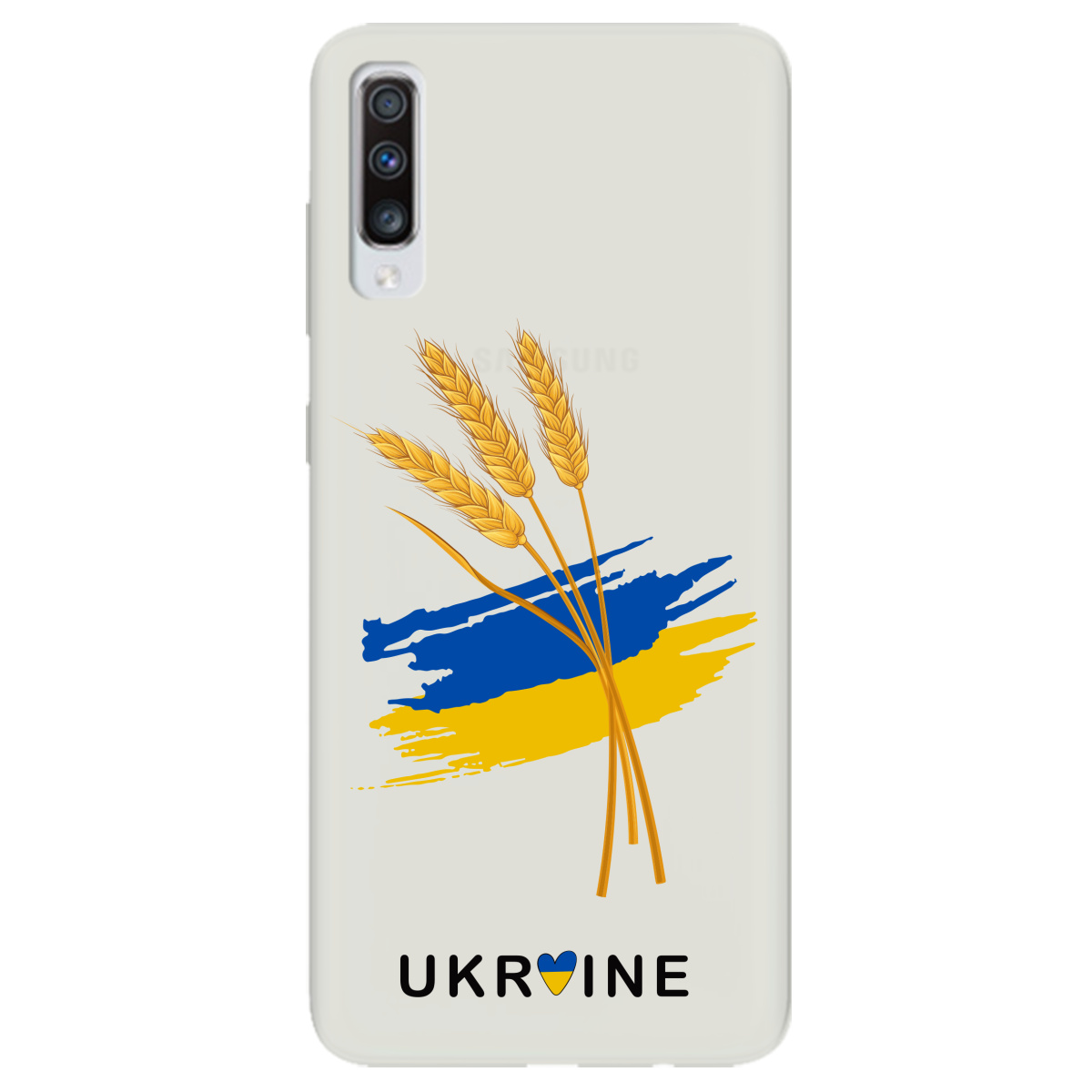 Чехол для Samsung Galaxy A70 полупрозрачный матовый soft touch Spikelets - фото 1 - Чехлы для телефонов