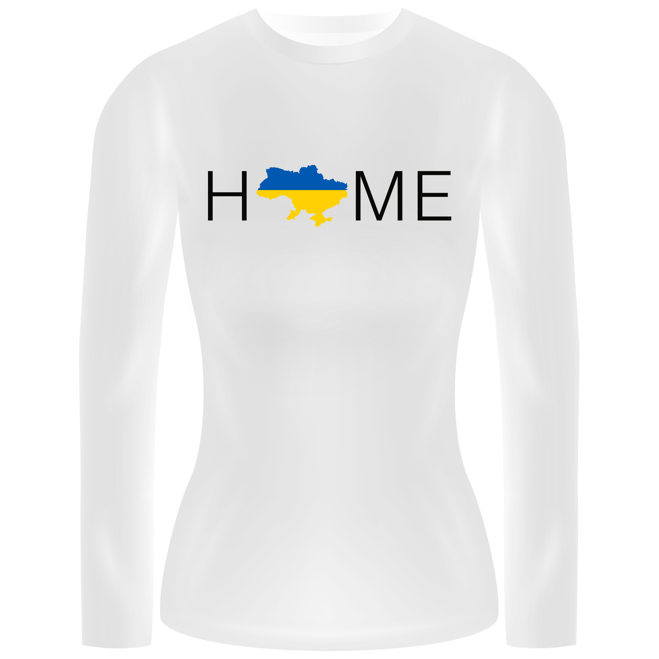 Лонгслив женский белый хлопок/эластан Home XS - фото 1 - Лонгсливы