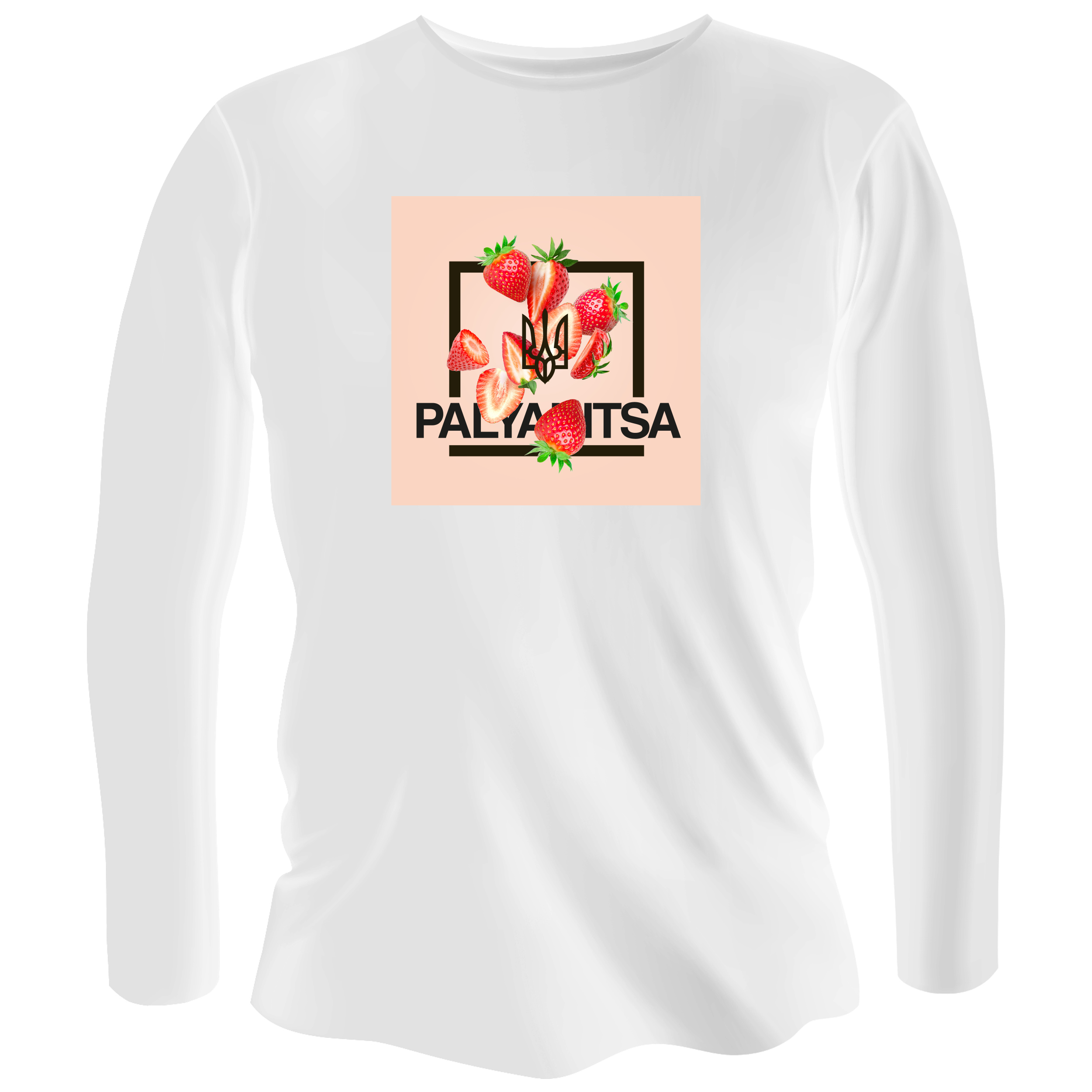 Лонгслів чоловічий білий бавовна/еластан Palyanitsa XS - фото 1 - Лонгсліви