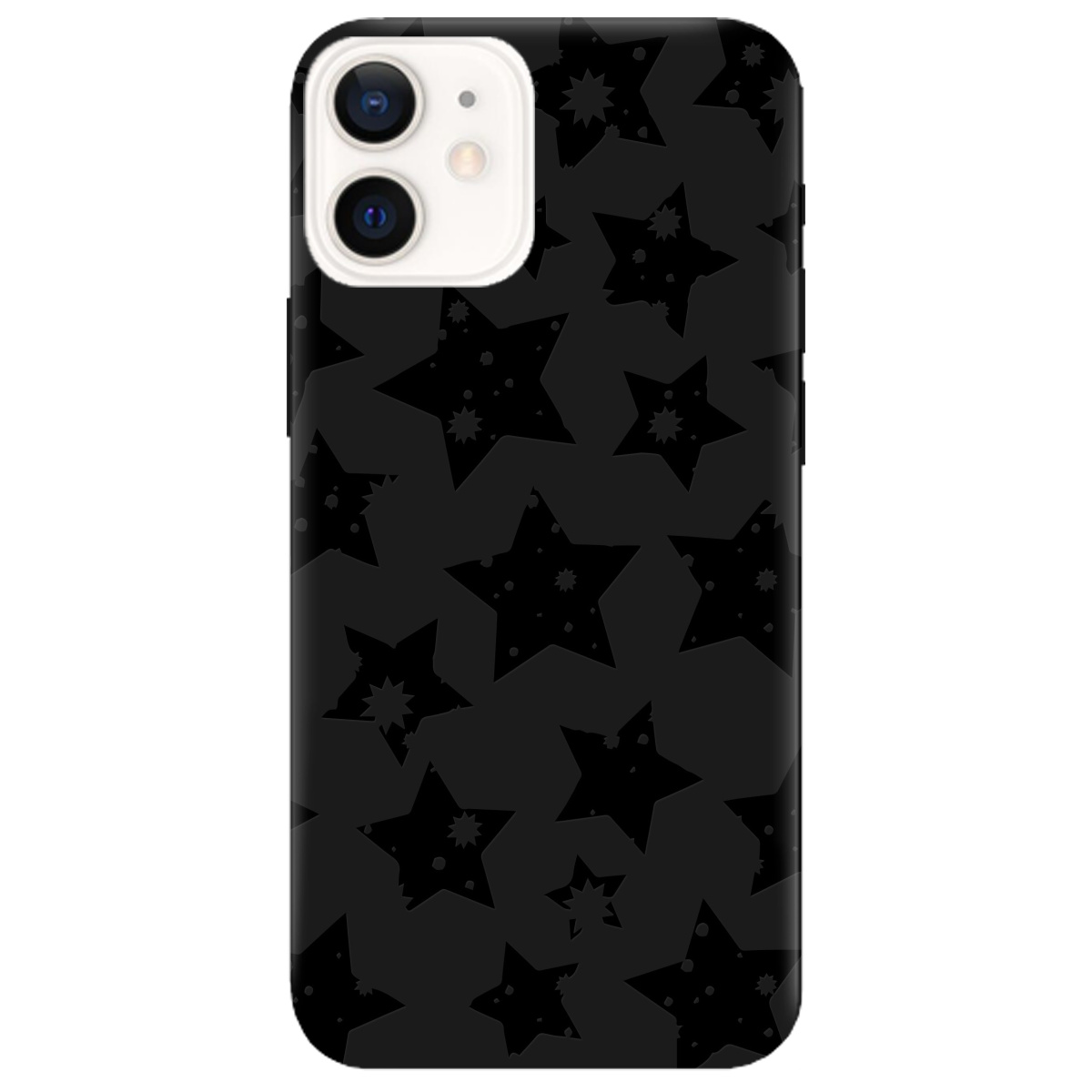Чохол для Apple iPhone 12 чорний матовий soft touch Black Star - фото 1 - Чохли для телефонів