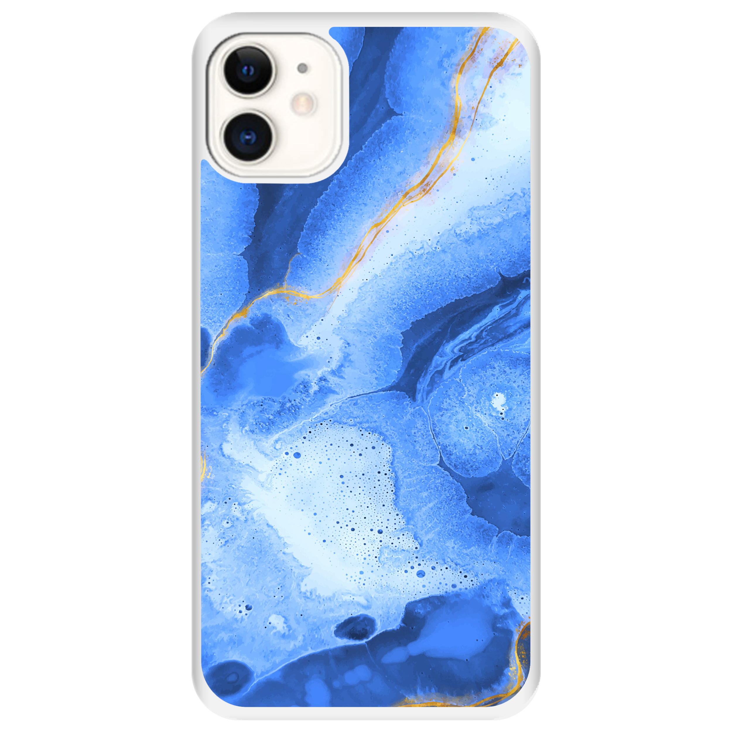 Чехол для Apple iPhone 11 пластиковый с белыми силиконовыми бортиками Ocean - фото 1 - Чехлы для телефонов