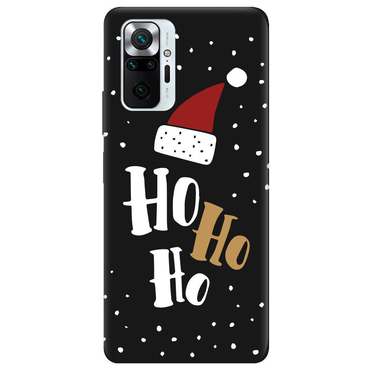 Чехол для Xiaomi Redmi Note 10 Pro черный матовый soft touch Ho-ho-ho - фото 1 - Чехлы для телефонов