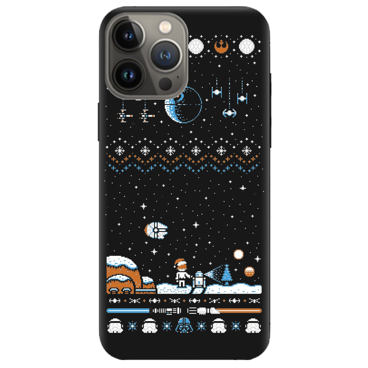 Чехол для Apple iPhone 13 Pro черный матовый soft touch Star wars - фото 1 Чехол для Apple iPhone 13 Pro черный матовый soft touch Star wars - фото 1 - Чехлы для телефонов
