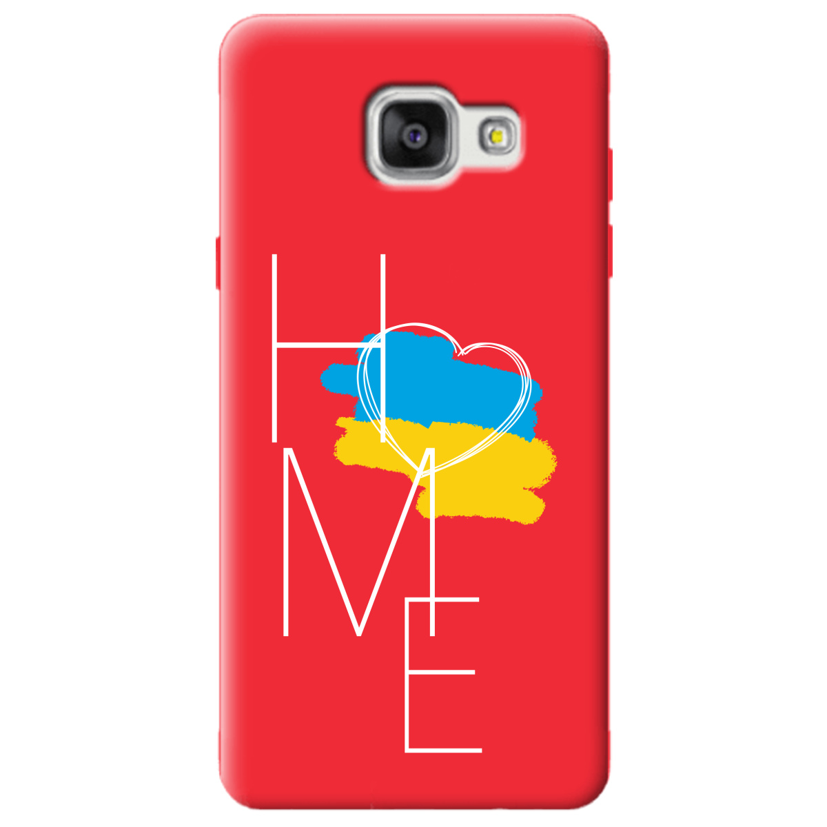 Чохол для Samsung Galaxy A5 2016 яскраво-червоний матовий soft touch Дім - фото 1 - Чохли для телефонів