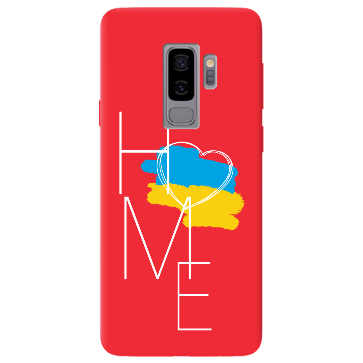Чехол для Samsung Galaxy S9 Plus ярко-красный матовый soft touch Дім - фото 1 - Чехлы для телефонов