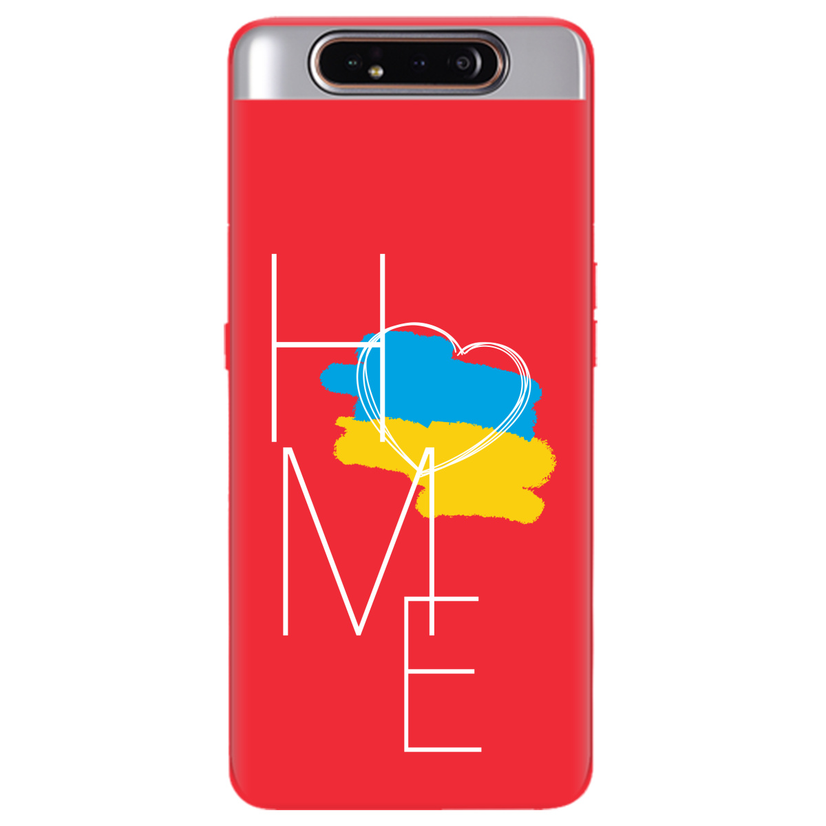 Чехол для Samsung Galaxy A80 ярко-красный матовый soft touch Дім - фото 1 - Чехлы для телефонов