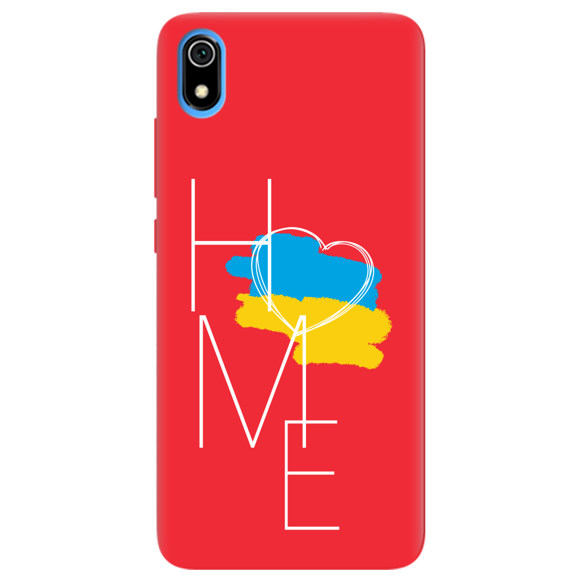 Чохол для Xiaomi Redmi 7A яскраво-червоний матовий soft touch Дім - фото 1 - Чохли для телефонів