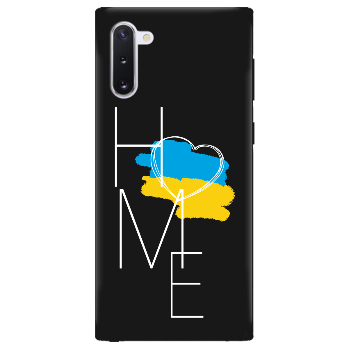 Чохол для Samsung Galaxy Note 10 чорний матовий soft touch Дім - фото 1 - Чохли для телефонів