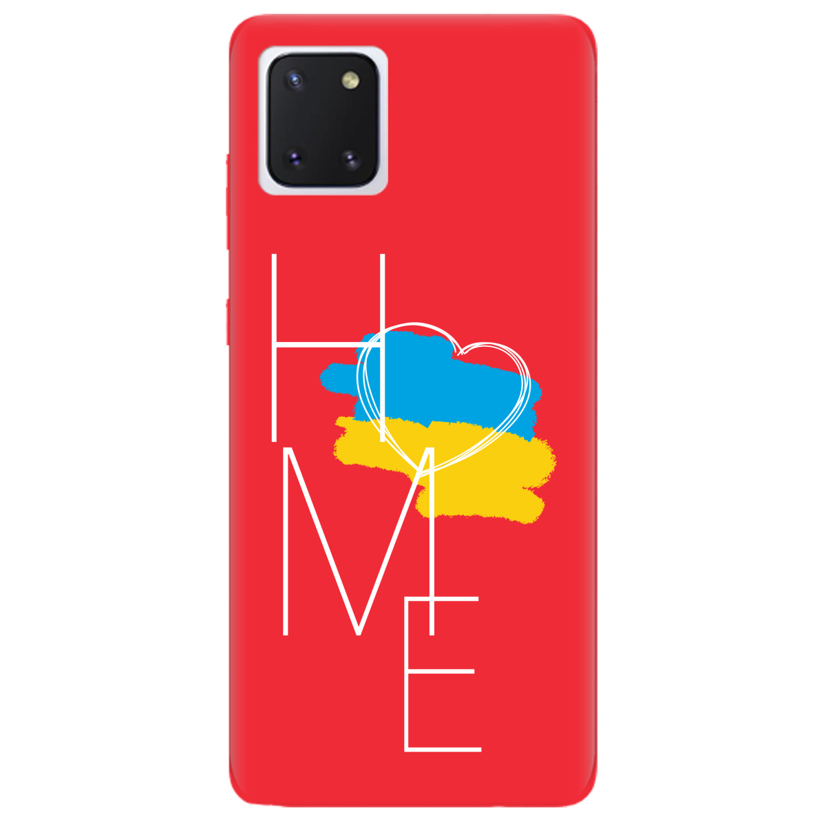 Чехол для Samsung Galaxy Note 10 Lite ярко-красный матовый soft touch Дім - фото 1 - Чехлы для телефонов