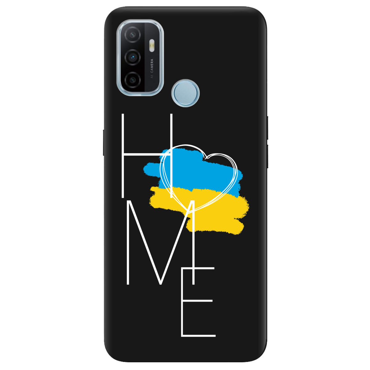 Чохол для Oppo A53/ A32/ A33 чорний матовий soft touch Дім - фото 1 - Чохли для телефонів