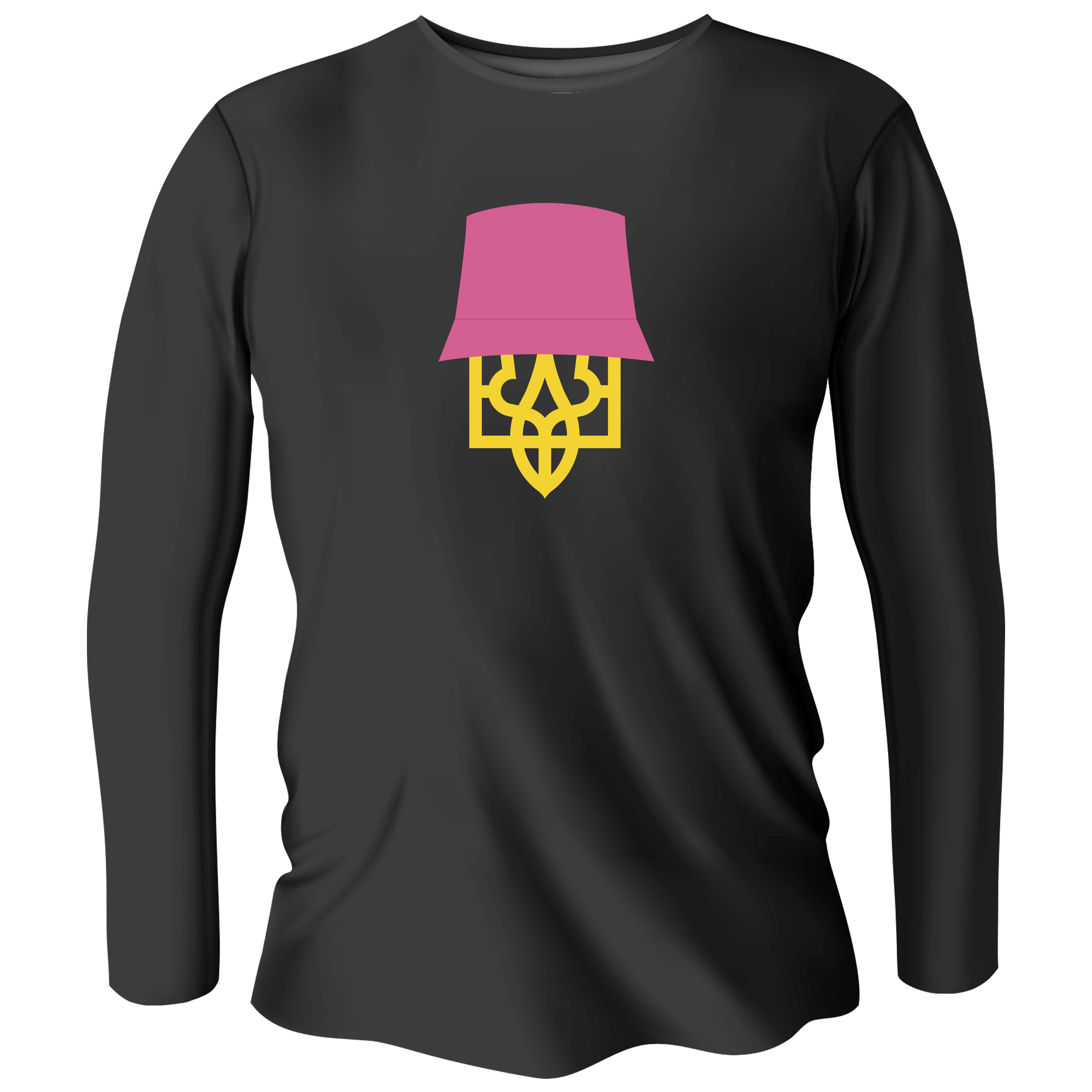 Лонгслив мужской чёрный хлопок/эластан Kalush Orchestra S - фото 1 - Лонгсливы