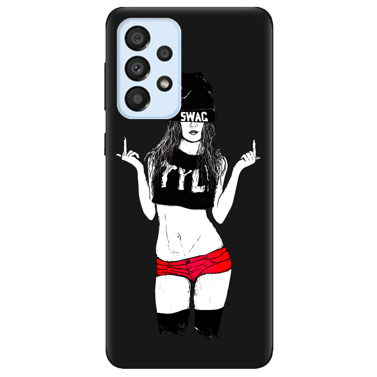 Чохол для Samsung Galaxy A33 чорний матовий soft touch Swag - фото 1 - Чохли для телефонів