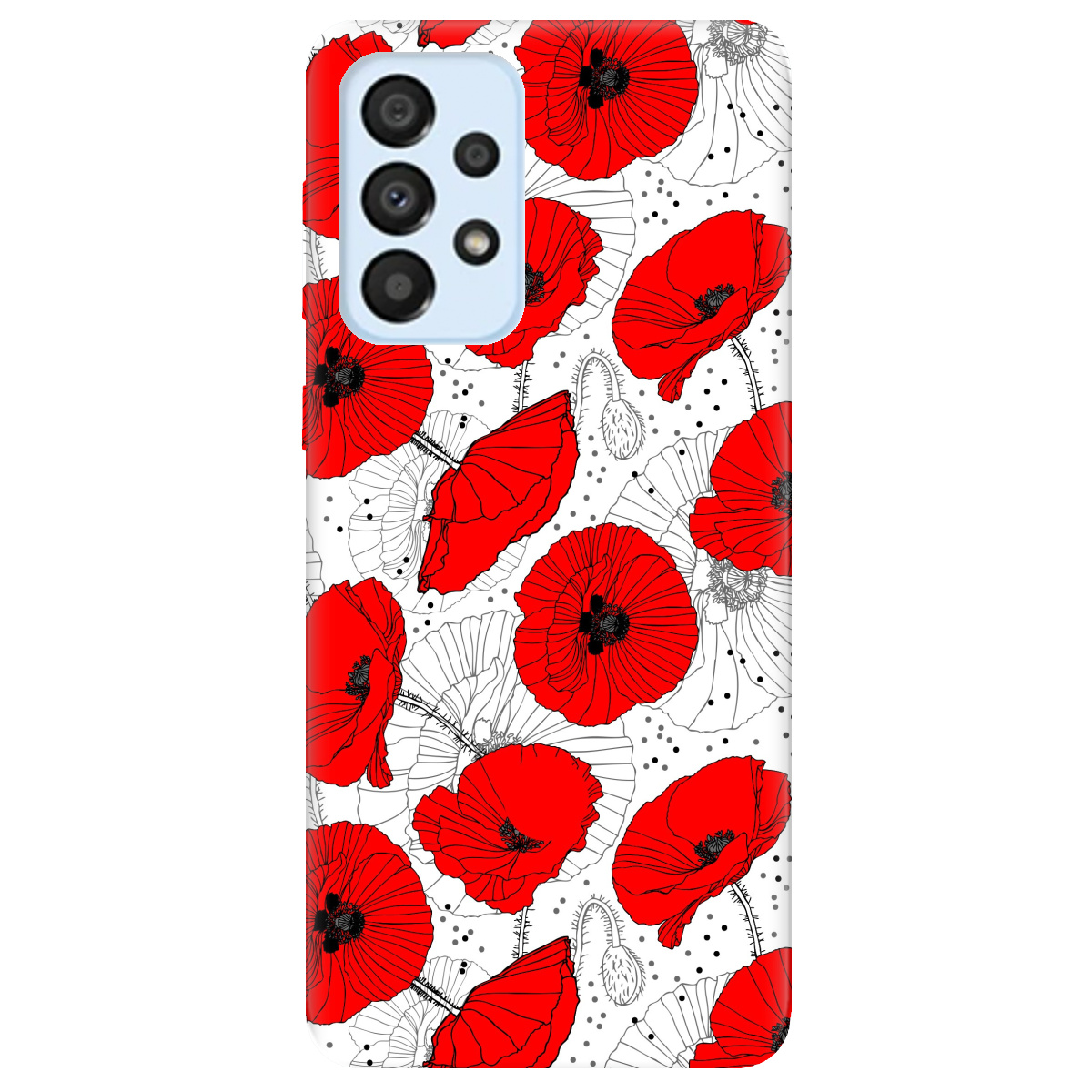 Чохол для Samsung Galaxy A33 Red flower - фото 1 - Чохли для телефонів