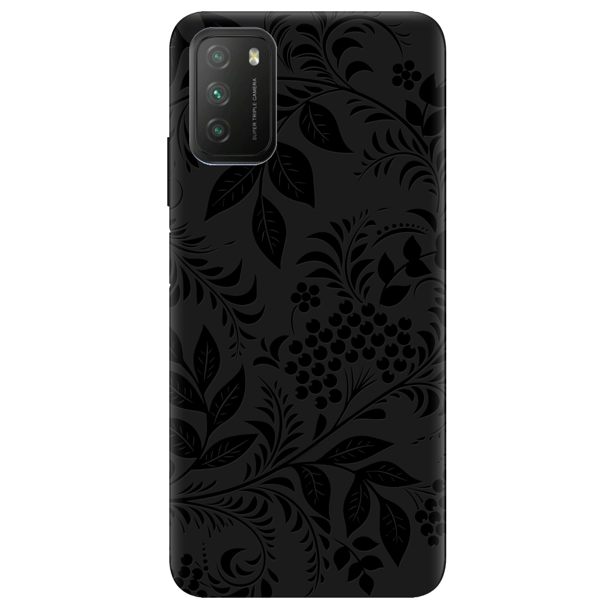 Чехол для Xiaomi Poco M3 черный матовый soft touch Art - фото 1 - Чехлы для телефонов