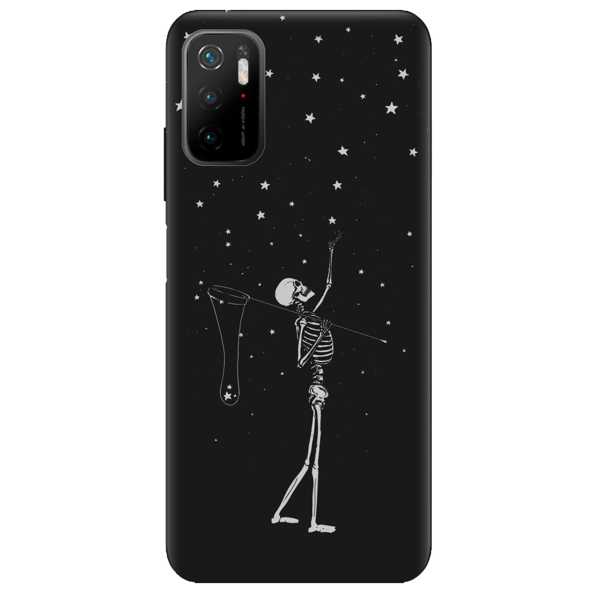 Чохол для Xiaomi Poco M3 Pro чорний матовий soft touch Stars night - фото 1 Чохол для Xiaomi Poco M3 Pro чорний матовий soft touch Stars night - фото 1 - Чохли для телефонів