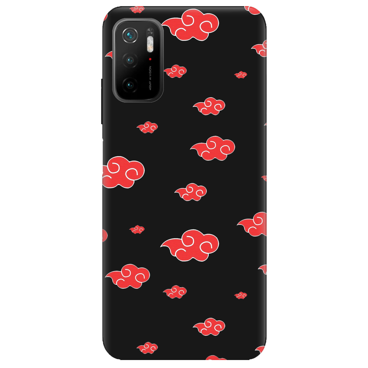 Чехол для Xiaomi Poco M3 Pro черный матовый soft touch Akatsuki - фото 1 - Чехлы для телефонов