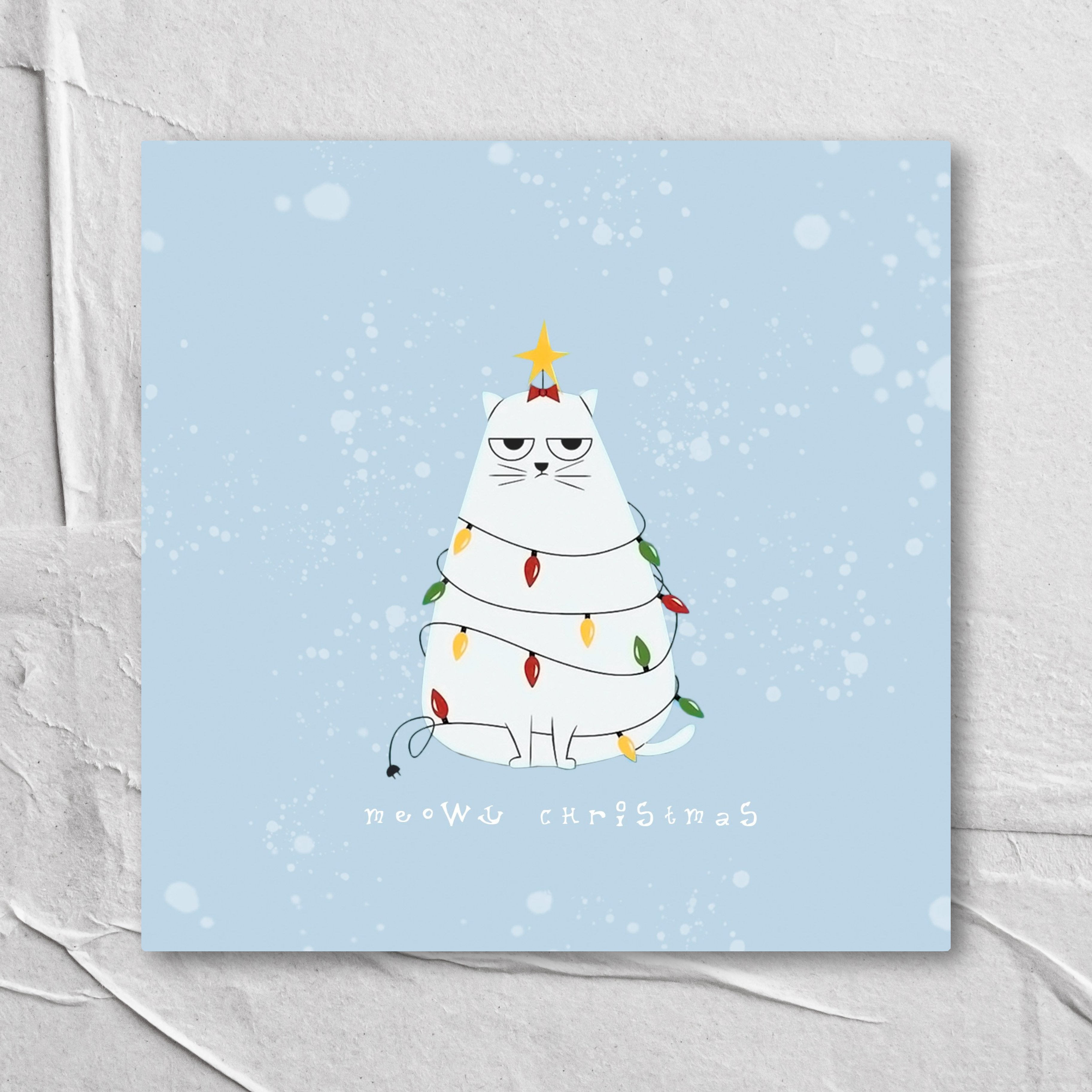 Картина полотно на підрамнику з текстурним принтом (40*40 см) Meowy - фото 1 - Інтер'єрні картини