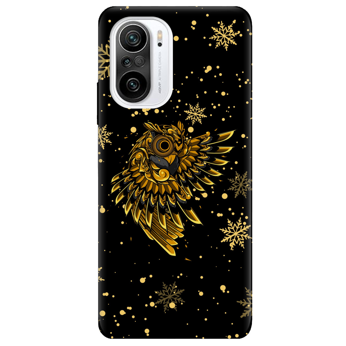 Чехол для Xiaomi Poco F3 Gold sova - фото 1 Чехол для Xiaomi Poco F3 Gold sova - фото 1 - Чехлы для телефонов