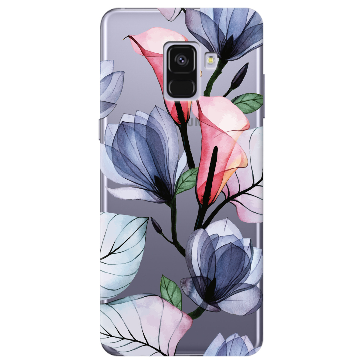 Чохол для Samsung Galaxy A8 2018 Tropical flowers - фото 1 - Чохли для телефонів