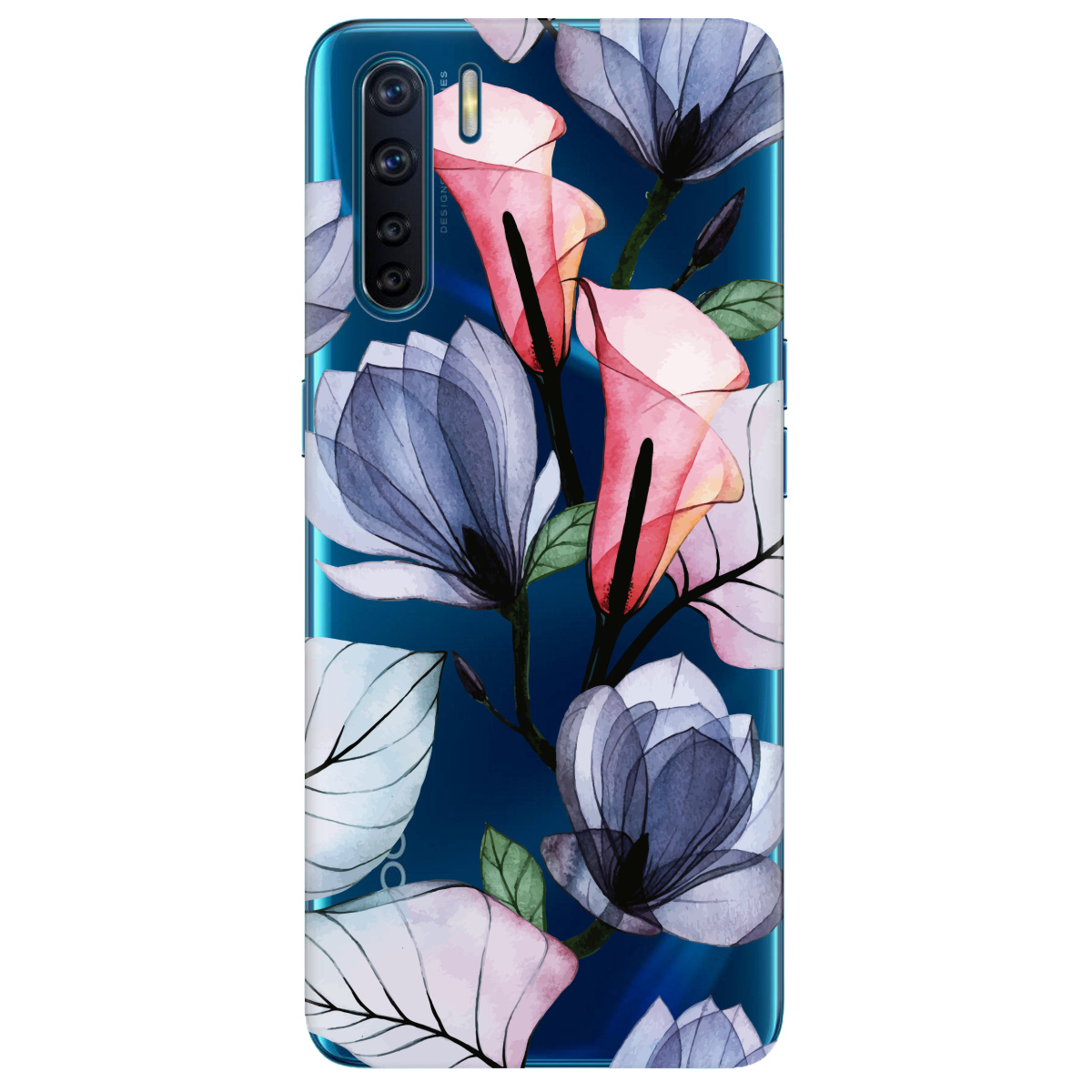 Чехол для Oppo Reno 3 Tropical flowers - фото 1 - Чехлы для телефонов