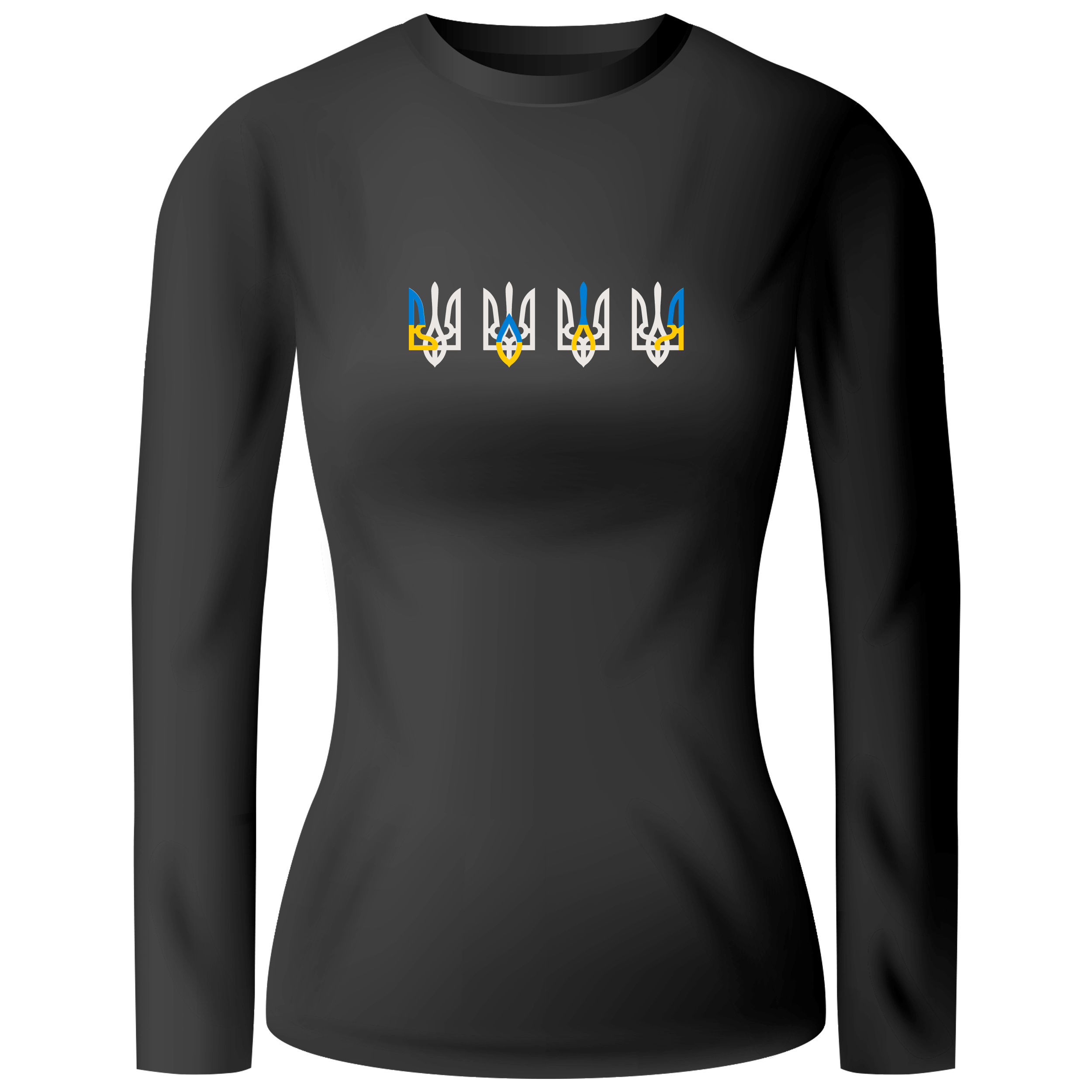 Лонгслив женский чёрный хлопок/эластан Воля M - фото 1 - Лонгсливы